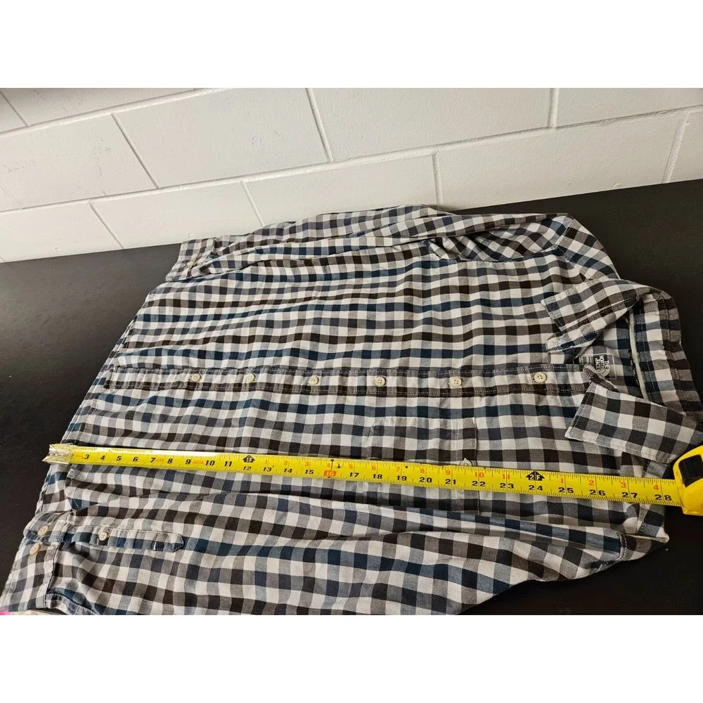 The North Face Shirt Mens Small Black/White check-shirt buttons‎
